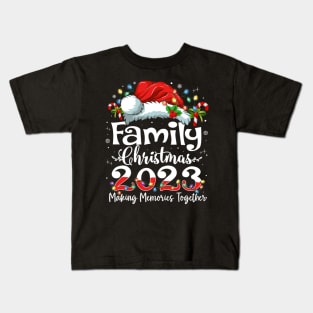 Family Christmas 2023 Matching Squad Santa Elf Funny Xmas Kids T-Shirt